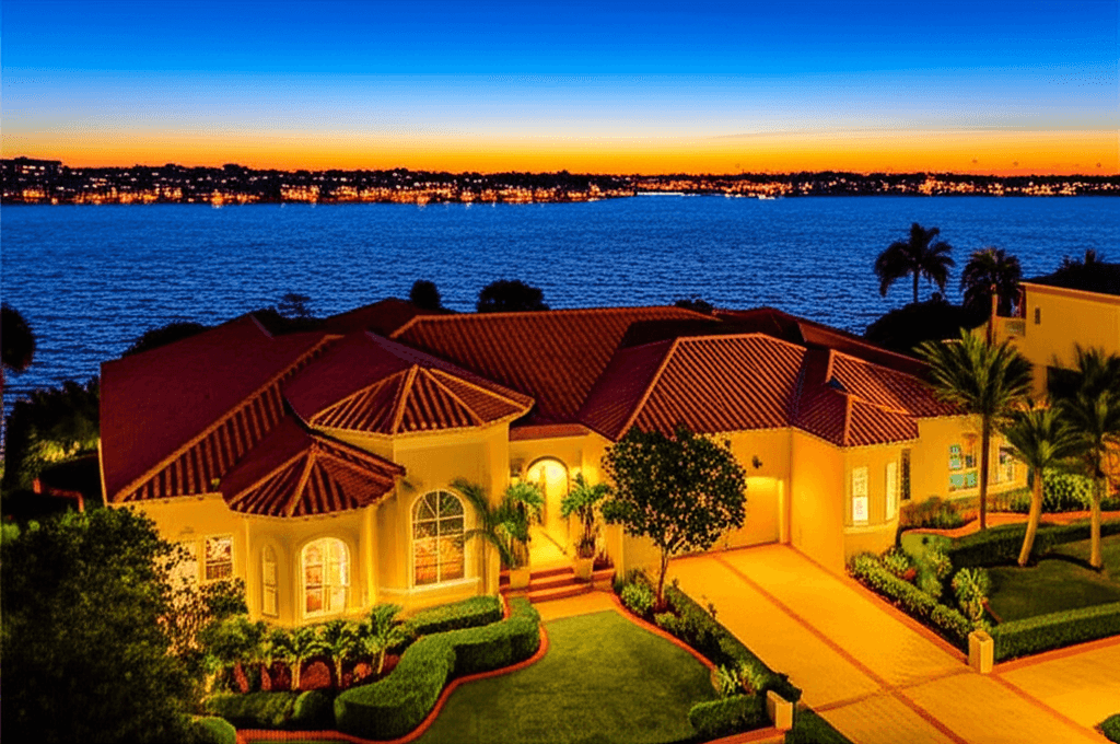 Luxury coastal Florida home with premium tile roof — Coastal Roofing Co. Sarasota