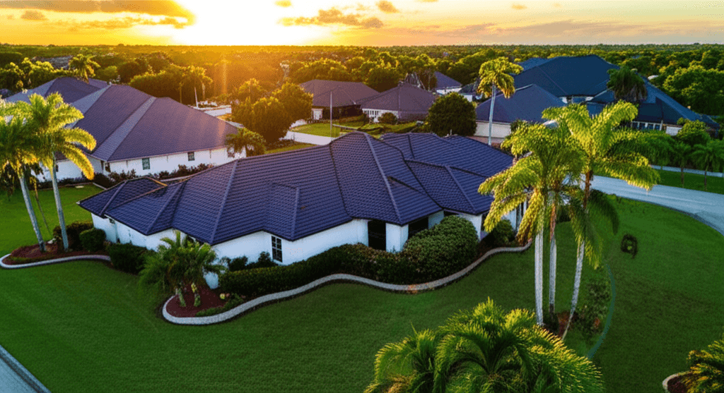 Aerial view of Kissimmee Florida neighborhood β Shield and Shingle Roofing