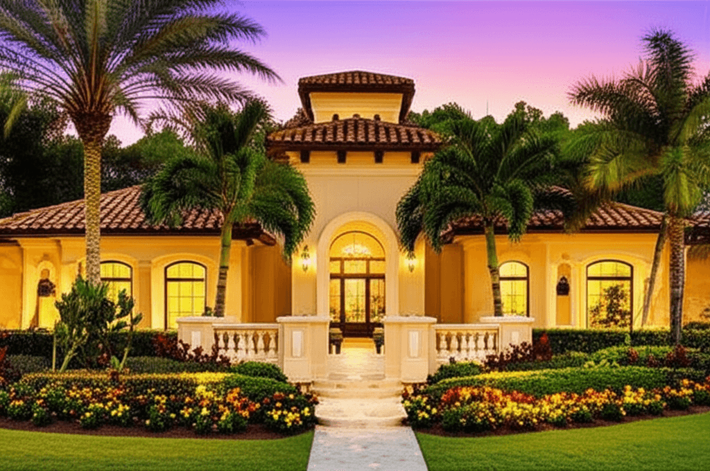 Luxury Naples home with elegant roofing by Elegance Roofing and Restoration